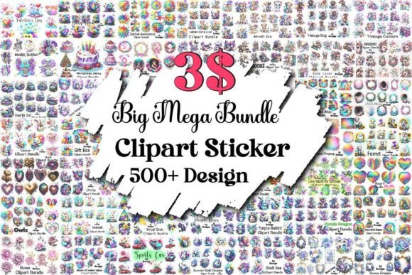 Download Big Mega Clipart Sticker PNG Bundle - Sticker png Collection
