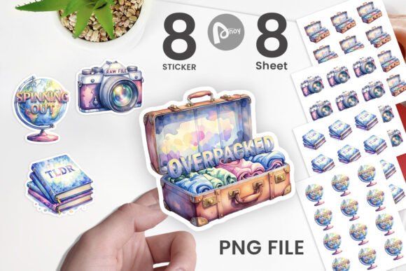 Download Sarcastic Travel Quote Sticker PNG Set - Sticker png Collection