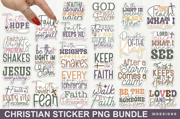 Download Retro Christian Sticker PNG Bundle - Sticker png Collection