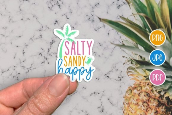 Download Salty Sandy Happy | Summer Sticker PNG - Sticker png Collection