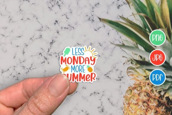 Download Less Monday More Summer, Sticker PNG - Sticker png Collection
