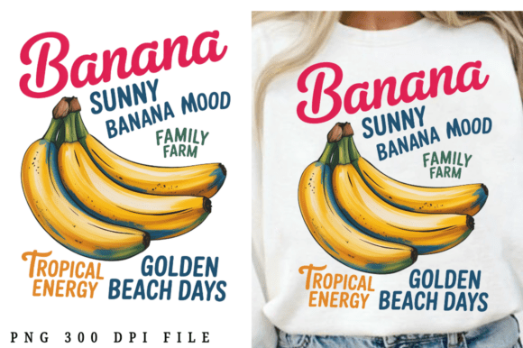Download Retro Summer Banana Tropical Fruit PNG D - Retro summer Collection