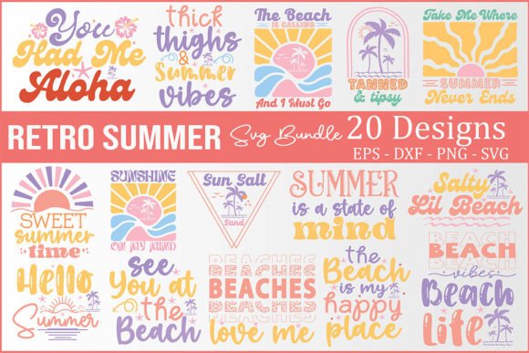 Download Retro Summer SVG Bundle - Retro summer Collection