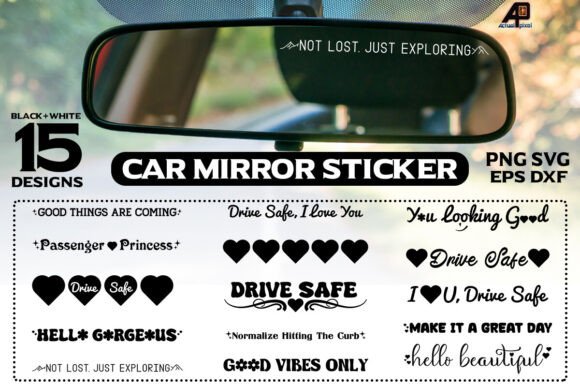Download Car Mirror Quotes Sticker Bundle Vol. 2 - Quotes sticker Collection
