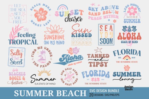 Download Retro Summer Beach SVG Bundle - Retro summer Collection