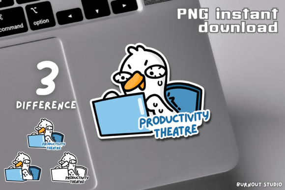 Download “Productivity Theatre” Goose Sticker PNG - Sticker png Collection