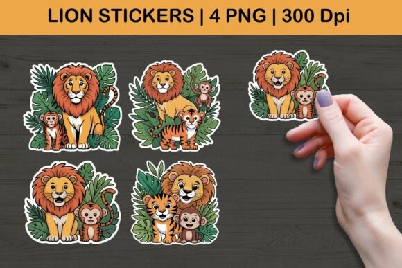 Download Cute Lion Jungle Sticker PNGs - Sticker png Collection