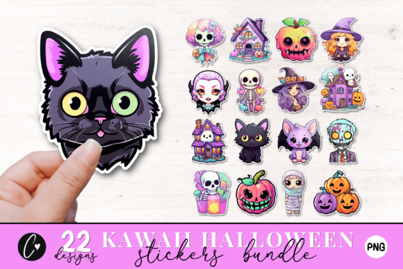 Download Kawaii Halloween Sticker PNG Bundle - Sticker png Collection