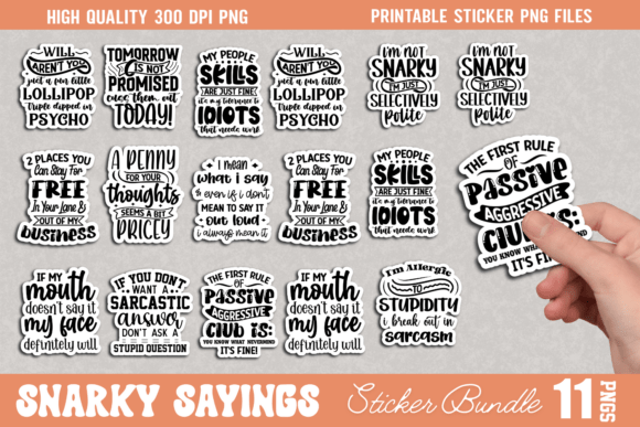 Download Sarcastic Quotes Sticker Bundle - Quotes sticker Collection