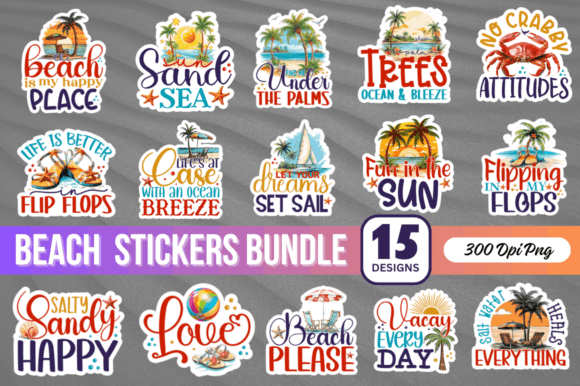 Download Beach Sticker Png Bundle - Sticker png Collection