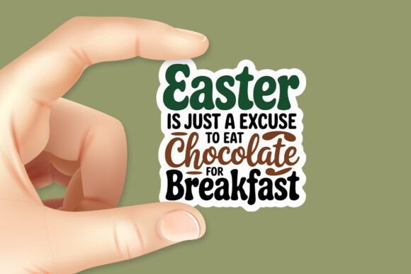 Download Happy Easter Chocolate Funny Sticker PNG - Sticker png Collection