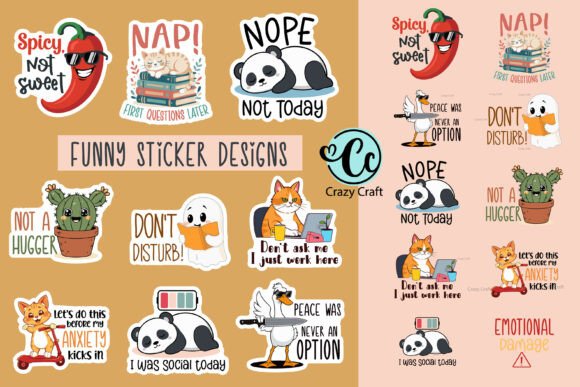 Download Funny Printable Sticker Png Bundle - Sticker png Collection