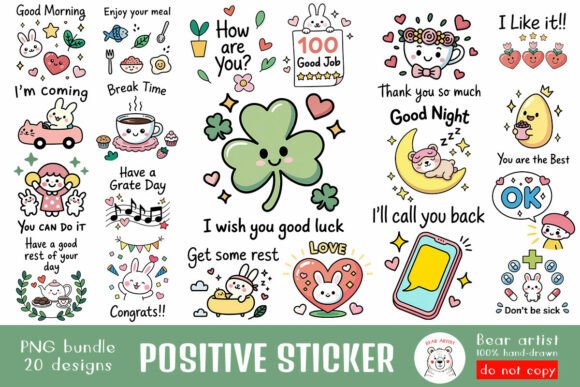 Download Positive Sticker PNG Bundle - Sticker png Collection